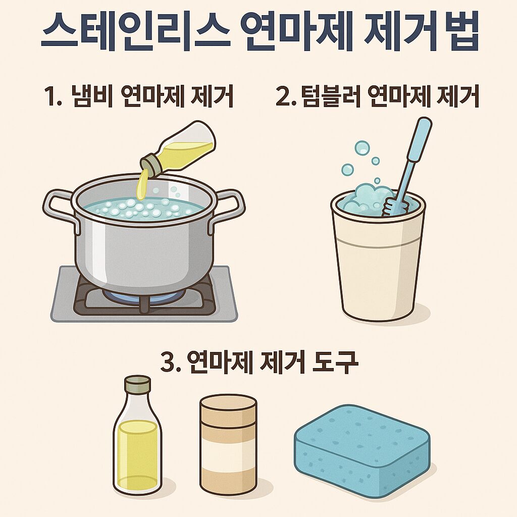 스테인리스 연마제 제거 방법